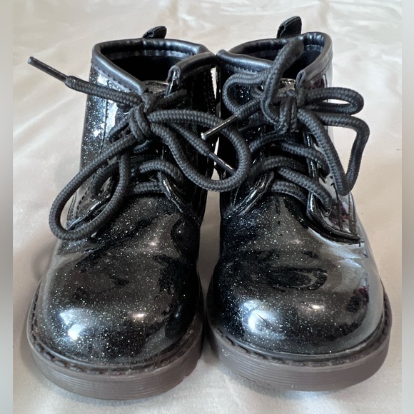 Glittery combat boots w/ zipper size 7 - Picture 3 of 4